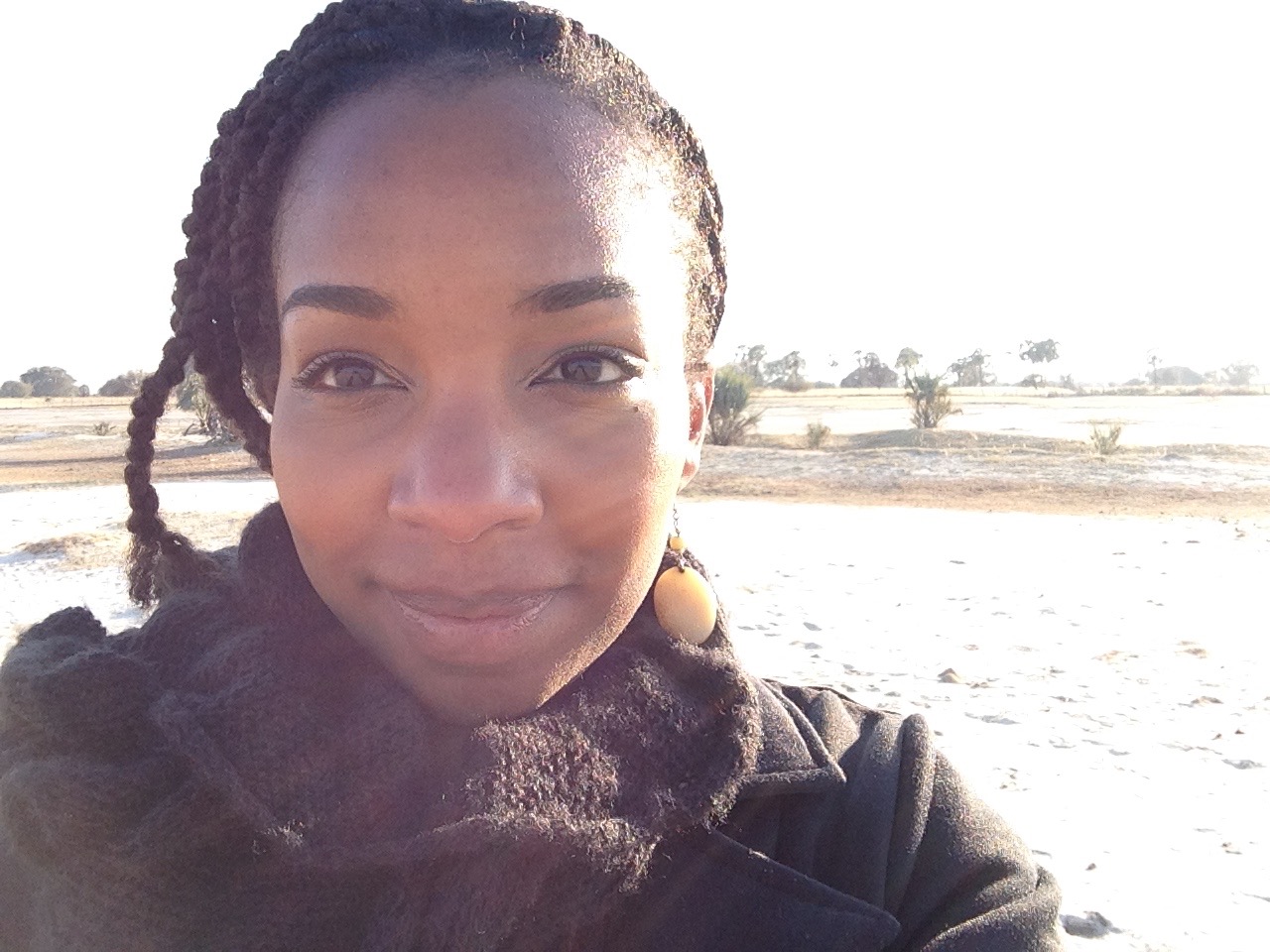 (Village selfie) Yes, it gets cold in Africa!